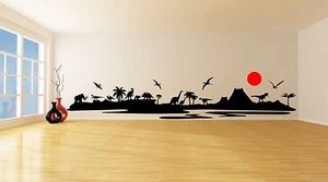 DINOSAUR LANDSCAPE Wall Art Sticker, Decal, Mural, in 5 x sizes. Improved Design - Picture 1 of 3