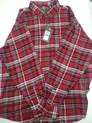 GH Bass Men's Button Down Shirt 2XL Red Plaid Big And Tall 100% Cotton NWT - Image 1 of 4