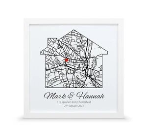 House warming gift | Personalised new home map print | First home present - Picture 1 of 36