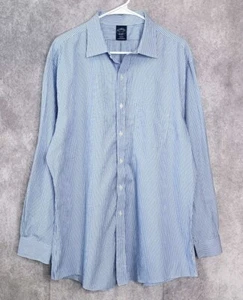 Brooks Brothers 1818 Blue Striped Button Shirt Mens 17.5 - 34/35 Long Sleeve - Picture 1 of 6