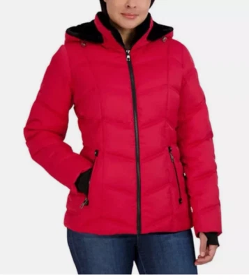 Chaqueta acolchada Nautica para mujer con ribete de piel sintética (roja, XXXL) ligeramente usada Foto 1 de 3