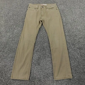 Levis Pants Mens 28x28 Brown Tan Beige 511 Slim Tapered Outdoor Workwear Boys 16 - Picture 1 of 15