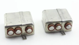 NOS Matched Pair INDUSTRIAL COND CORP .25uF .5uF 400V DC Kondensatoren getestet 1967 - Bild 1 von 11