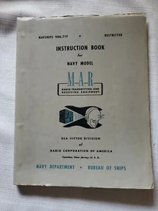 Navy MAR Radio Receiving Equipment Instruction / Service Manual B5 - Picture 1 of 11