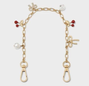A New Day Bow And Cherry Phone Strap Target Christmas Viral Cell Wristlet Pearl - Photo 1 sur 1