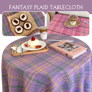 Thickened Lattice Tablecloth Picnic Cloth Photography Decor Background Cloth - Imagen 1 de 14