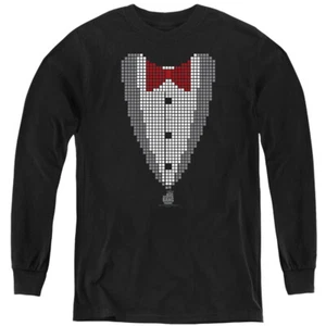 The Big Bang Theory Kids Long Sleeve Tuxedo with Red Bow Tie Black - Picture 1 of 1