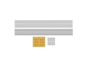H0 Modusteck Bahnsteig Set 3 Abschluss 32,2mm für C-Gleis mit Blindenleitsystem - Picture 1 of 1