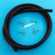 3ft Rubber Hose Line for Suzuki 9mm OD 6mm ID + Spring Clip Clamp- Fuel Carb