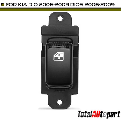 Interruptor de ventana eléctrica negro para Kia Rio Rio5 2006-2009 1,6 L pasajero trasero derecho Foto 1 de 4