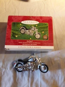 Hallmark Fat Davidson Motocycle 2000 Christmas Tree Ornaments w/box - Picture 1 of 3