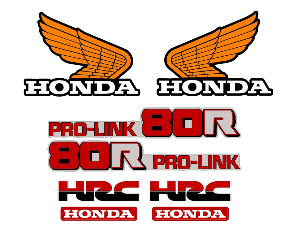 Juego de calcomanías para moto Honda CR80 1984, cubiertas, guardabarros y basculante CR 80 Foto 1 de 1