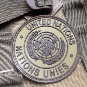 UN PATCHES United Nations U.N. Badge ARMY 3D PVC Hook Loop PATCH - Imagen 1 de 5
