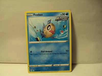 - Evolving Skies- Feebas Basic/Common #37 CRIMPED TOP OF CARD-ERROR - Image 1 of 4