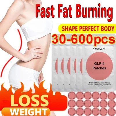 OCEAURA 30-600 pcs Weight-loss GLP-1 Patches Slimming Patches Weight Management Tools UK
