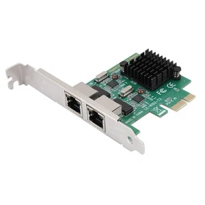 10/100/1000Mbps RJ-45*2 Dual Port PCI-Ex1 GigabiT Network Card For 8102-T2 Set - Picture 1 of 7