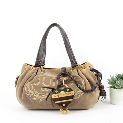 Bolso Juicy Couture Y2K Vintage Terciopelo con Logo Dije Foto 1 de 4