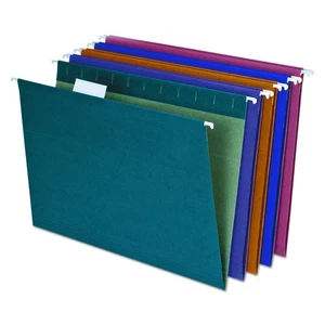 EarthWise by 100% Recycled Hanging Folders, Letter Size, 1/5 Cut, Assorted Co... - Picture 1 of 6