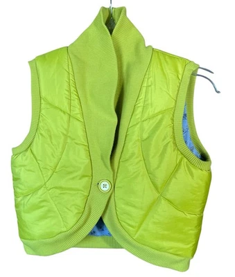 Chaleco acolchado Crazy 8 One Button verde nuevo con etiquetas. XL Foto 1 de 4