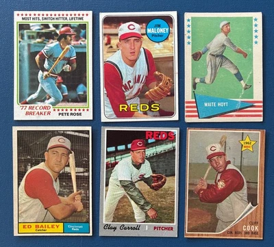 1969 Topps & 1961 Fleer Baseball  Cincinnati Reds - 12 Card Lot #362 Jim Maloney - Image 1 of 4