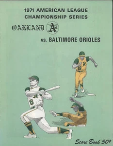 1971 Athletics vs Orioles ALCS Scored Scorebook - Picture 1 of 1