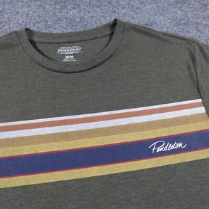 Pendleton T-Shirt Men M Green Southwestern Stripe Logo Crewneck Western 13515 - Picture 1 of 9