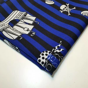 AZUL Barco Pirata Material Poliéster Acolchado Disfraz Vestido Artesanal Tela 58" - Imagen 1 de 4