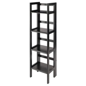 4 Tall Tier Thin Bookcase Bookshelf Vertical Shelf For Wall Book Small Narrow - Picture 1 of 6