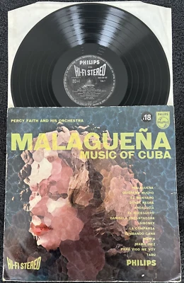Percy Faith And His Orchestra – Malaguena (Music Of Cuba Vinyl LP IMPORT 1958 VG - Image 1 of 4