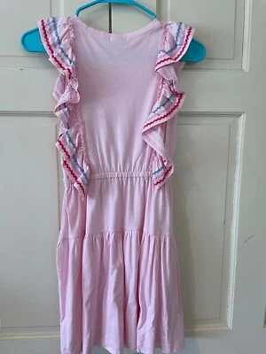 Vestido Jersey Jcrew Crewcuts Niñas Manga Acampanada Ric Rac Tr Rosa 10 Nuevo Con Etiquetas Foto 1 de 3