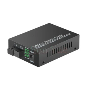 10/100M Single Mode Single Fiber Fiber Optic Media Converter 1 SC Fiber 2 RJ45 - Picture 1 of 5