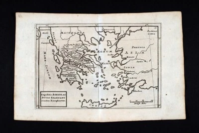 1732 Moll Map Greece Era of Agesilaus' Spartan Expedition to Asia Minor Xenophon - Image 1 of 3