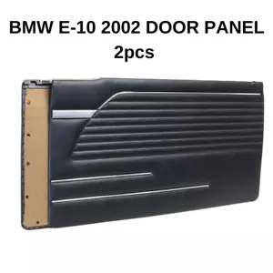 For BMW E10 2002 1502 1602 1802. 1966-77 Door Panel With Chrome Trims Black 2pcs - Picture 1 of 2