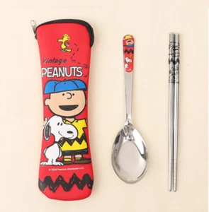 Cuchara Peanuts Snoopy & Charlie, bolsa de acero inoxidable y neopreno + pista - Imagen 1 de 2