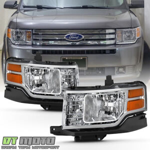 2009-2012 Ford Flex Halogen Type Headlights Headlamps Replacement Set Left+Right