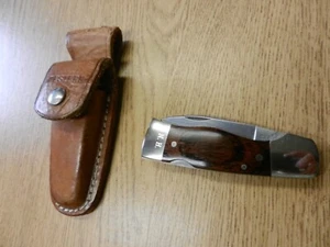 Western USA S-532 Panthger Lock Back Pocket Knife W/ Case 4 5/8" Used - Picture 1 of 5