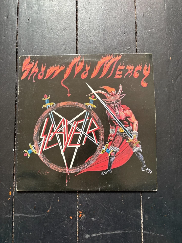 Slayer – Show No Mercy LP 1983 Metal Blade MBR 1013 Silver Label WITH INSERT - Image 1 of 4