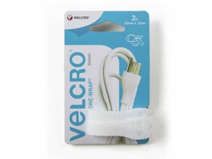 Velcro One Wrap Ties 20mm x 13cm White x 2 VEL-EC60803 - Picture 1 of 1