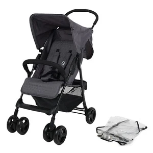 Baby Stroller Toddler Pushchair Puggle With Raincover Foldable Compact GREY NEW - Picture 1 of 7