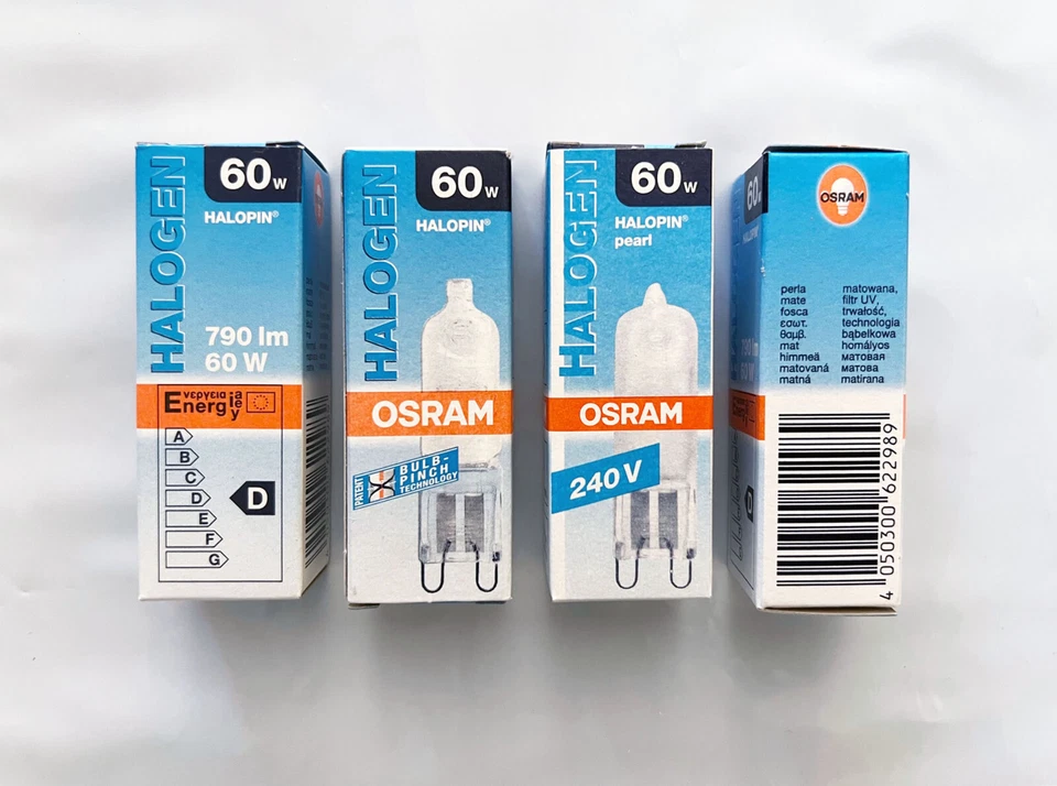 Osram Halogen Halopin 790lm 60W 240V Made in Germany 66660 Pearl Bulb-Pinch Tech - Image 1 of 1