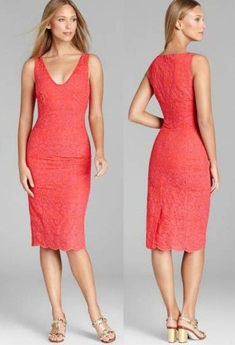 NWT Tory Burch Cameron Scalloped Hem Lace Sheath Dress 2