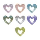 Set of 5 Acrylic Hollow Heart Pendant for DIY Earring Necklace Bracelets Jewelry