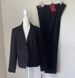212 Collection Women's Black Pant Suit Size 14/16 NWT - Picture 1 of 20