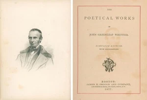 Whittier Poetical Works 1877 Osgood Illust Voices Of Freedom Ballads War Time - Picture 1 of 17