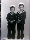 WWII era photo NEGATIVE Kansas 1945 Mrs. Richard Herman's boys navy suits (#26)