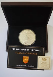 Sir Winston Churchill 2015 Jersey £10 Silber PP 155,53g 5 oz Münze - Bild 1 von 3