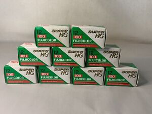 Fujifilm Super HG 100 Color Print 35mm CN-135 12 Exposures, 9 Rolls Expired 1997