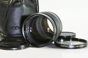 [Mint] Contax Carl Zeiss Planar T* 85mm f/1.4 MMJ Lens w/ Pouch from JP A351