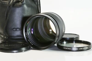 [Mint] Contax Carl Zeiss Planar T* 85mm f/1.4 MMJ Lens w/ Pouch from JP A351 - Picture 1 of 24