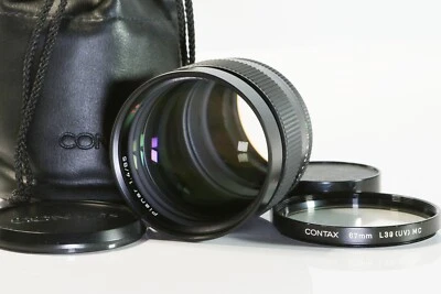[Mint] Contax Carl Zeiss Planar T* 85mm f/1.4 MMJ Lens w/ Pouch from JP A351 - Image 1 of 4